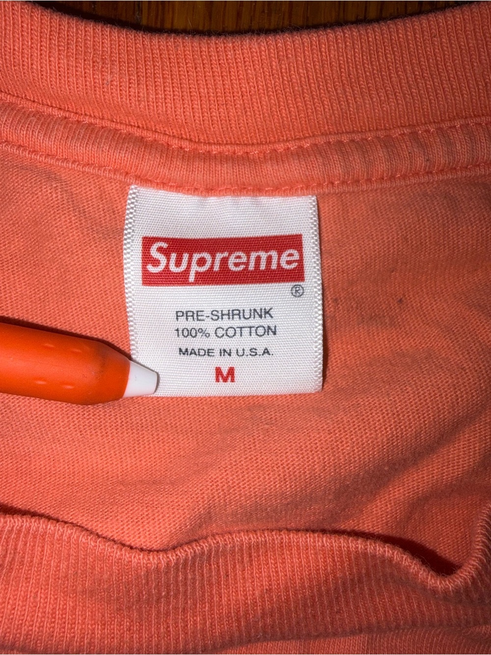 Supreme Orange Graffiti Script Tee - Picture 2 of 3